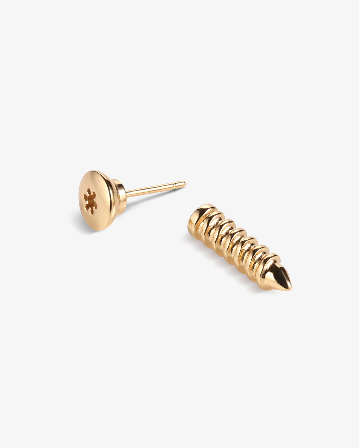 Single Bone Screw Earring – V Coterie - Main Image