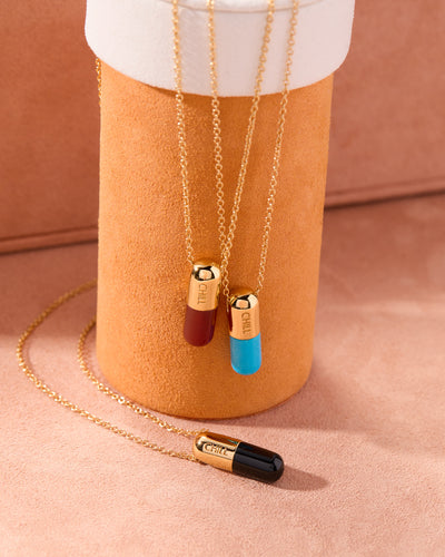 Gemstone Jumbo Chill Pill Necklace