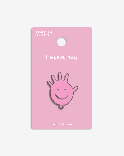 I Glove You (Doug the Glove) Greeting Lapel Pin