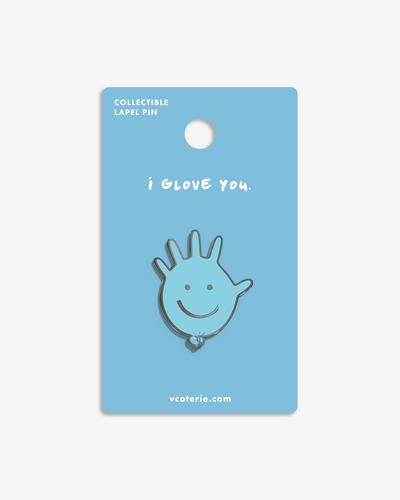 I Glove You (Doug the Glove) Greeting Lapel Pin