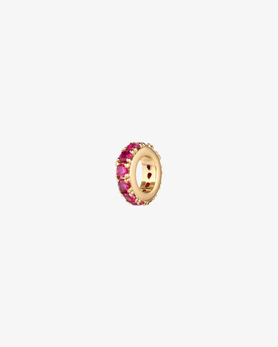 Mini Pink Ruby Pavé Charm Spacer