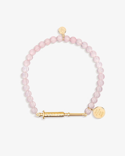 Give It Your Best Shot (Syringe) Bracelet in Rose Quartz