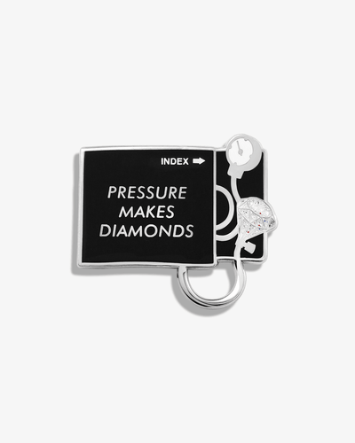 Pressure Makes Diamonds Sphygmomanometer Lapel Pin