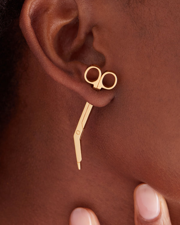Single Bandage Scissors Earring