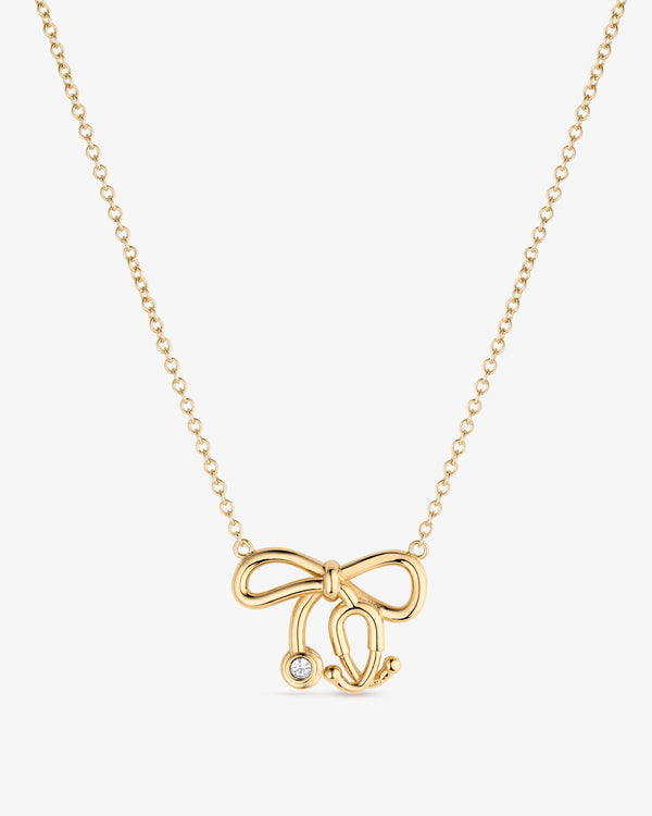 Big Stethoscope Bow Necklace