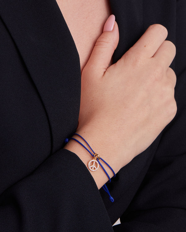 Pavé Peace Sign Pendant Charm