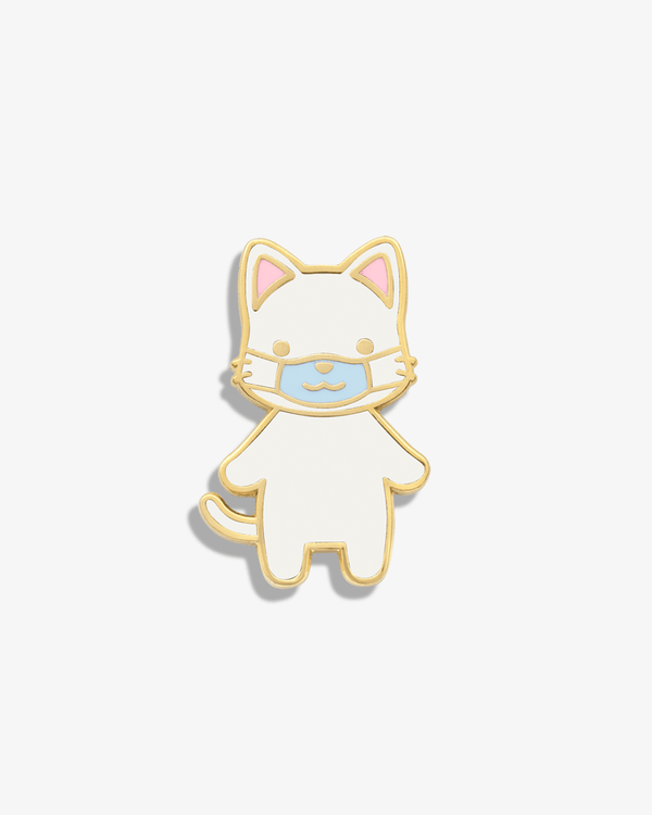 Cat w/ Mask Lapel Pin - V Coterie