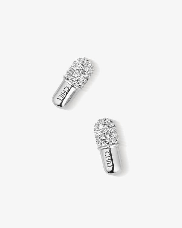 Chill Pill Pavé Stud Earrings