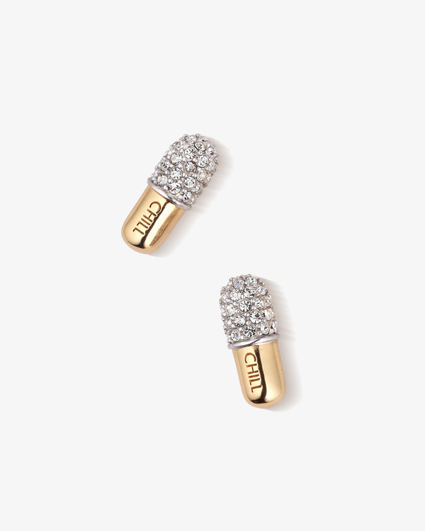 Chill Pill Pavé Stud Earrings