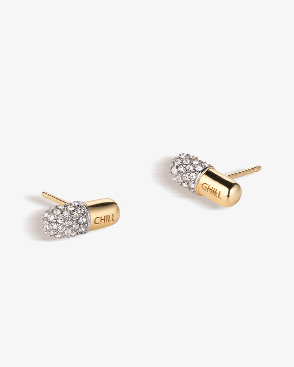 Chill Pill Pavé Stud Earrings