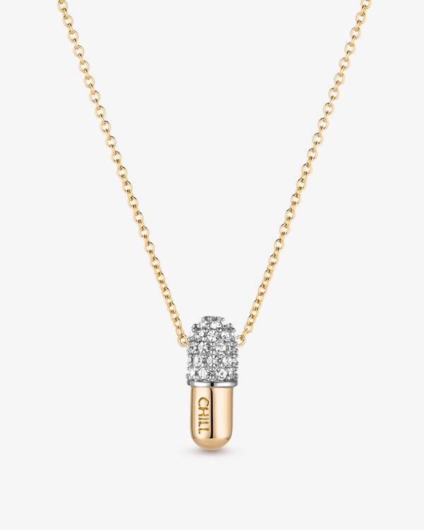 Chill Pill Pavé Necklace