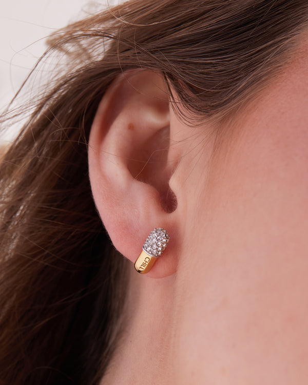 Chill Pill Pavé Stud Earrings