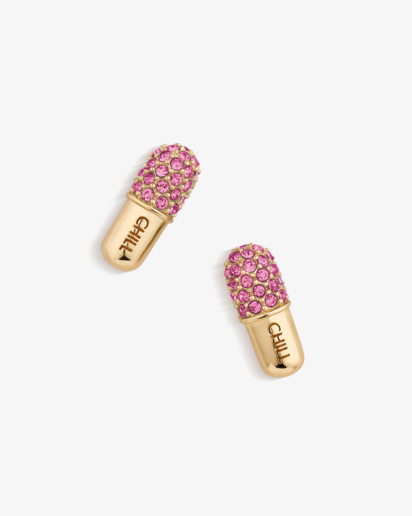 Chill Pill Pavé Stud Earrings