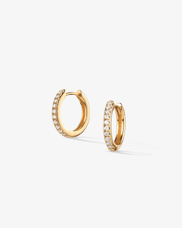 Pavé Classic Huggie Hoops