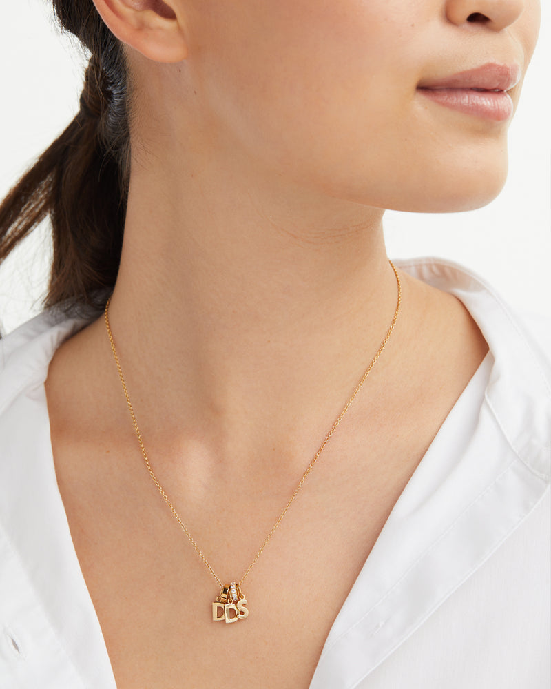 Letter Charm  Medical Jewelry by V Coterie