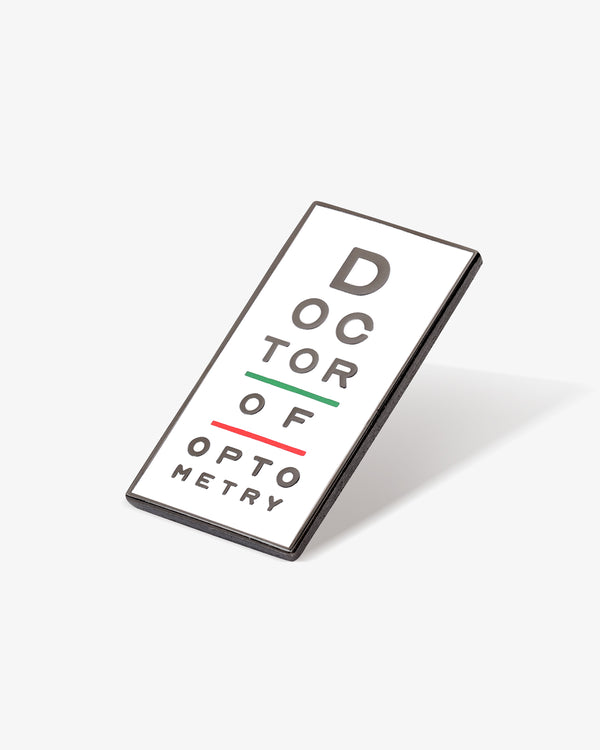 Doctor of Optometry (Snellen Eye Chart) Lapel Pin