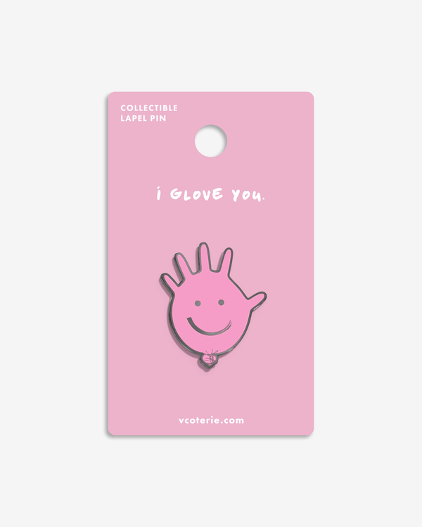I Glove You (Doug the Glove) Greeting Lapel Pin