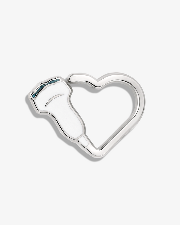 Heart-Shaped Ultrasound Probe Lapel Pin