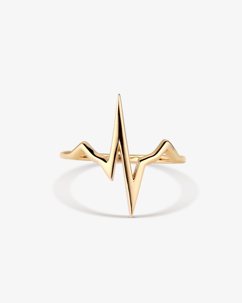 Heartbeat Ring with Zirconia