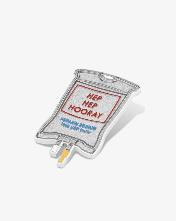 Heparin IV Solution Bag Lapel Pin - V Coterie