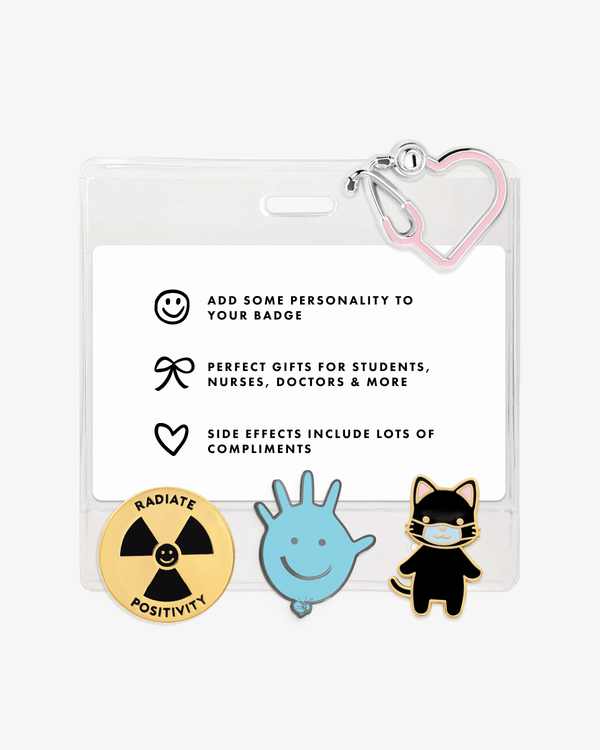 Horizontal ID Badge Pin Holder