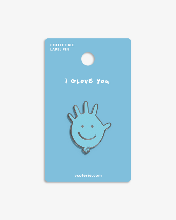 I Glove You (Doug the Glove) Greeting Lapel Pin