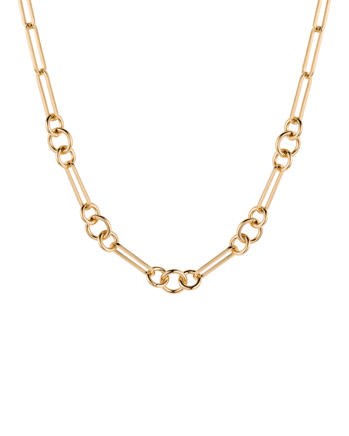 Long Link Charm Holder Necklace