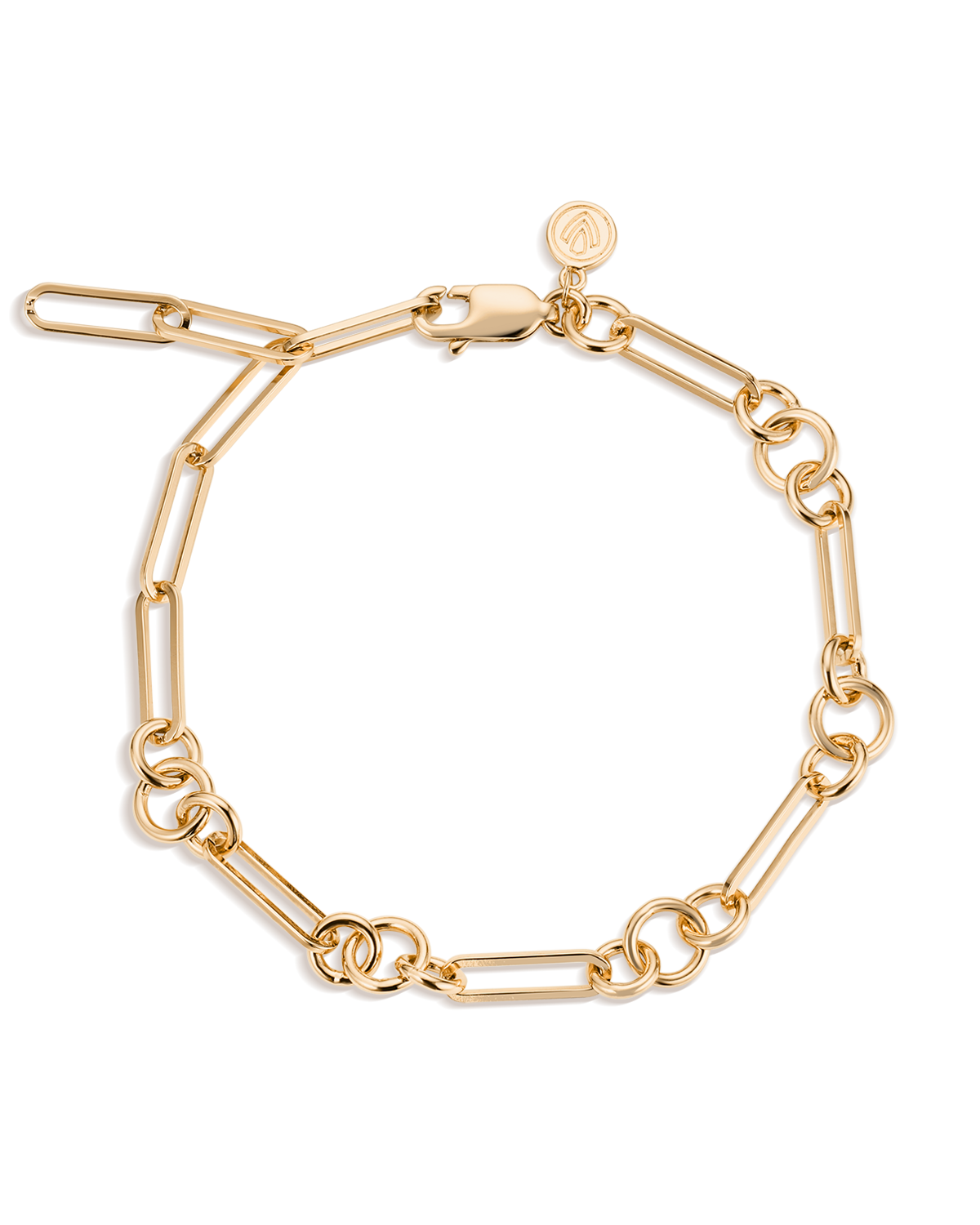 Long Link Charm Holder Bracelet