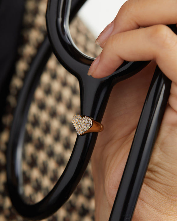Pavé Heart Charm for Stethoscope