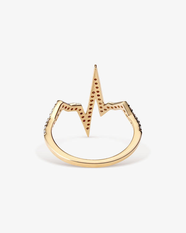 Pavé Heartbeat EKG Ring