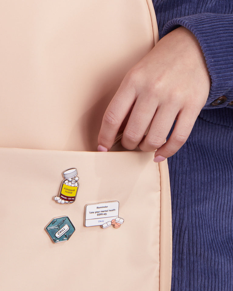 Take Your Mental Health SSRIsly Enamel Pin by V Coterie