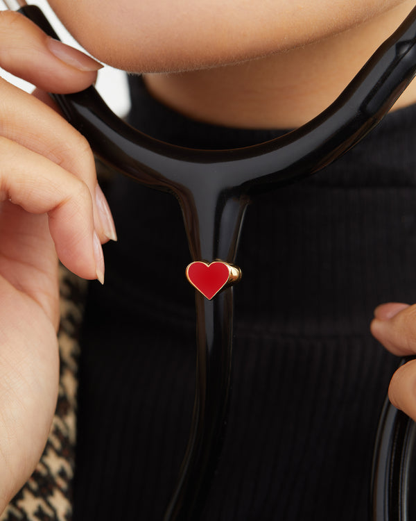 Enamel Heart Charm for Stethoscope