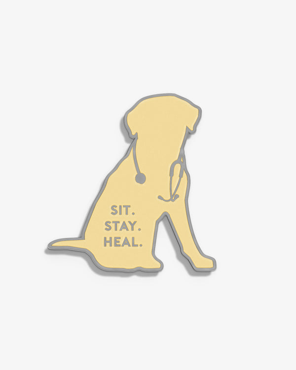 Sit. Stay. Heal. Lapel Pin