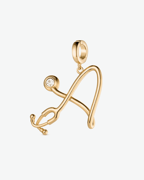 Stethoscope Initial Charm