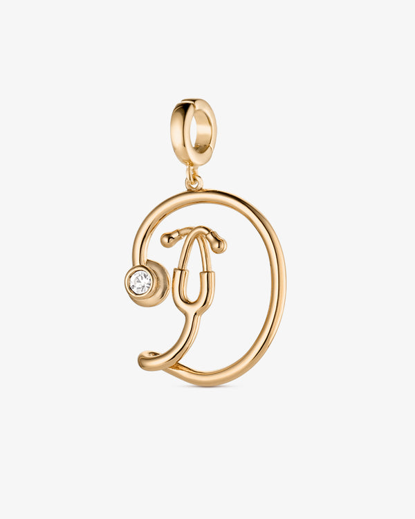 Stethoscope Initial Charm