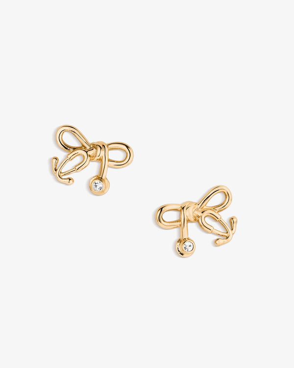 Tiny Stethoscope Bow Stud Earrings