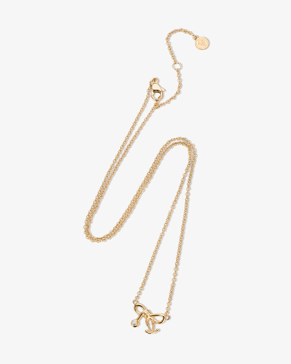 Tiny Stethoscope Bow Necklace