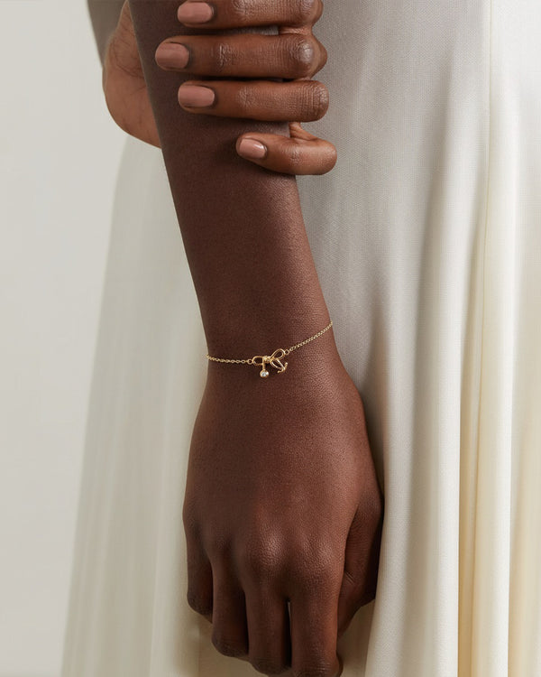 Tiny Stethoscope Bow Bracelet