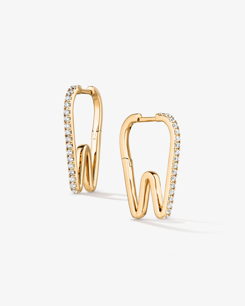 Tooth Pavé Hoops – V Coterie