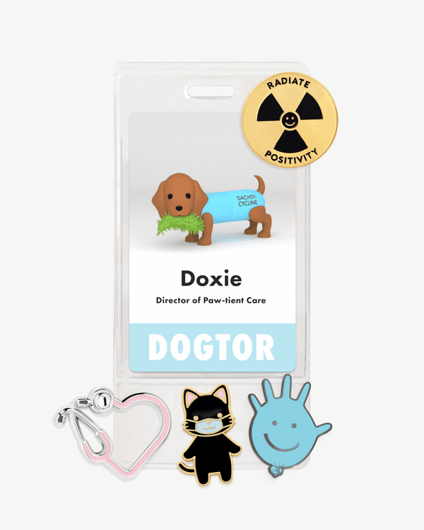 Vertical ID Badge Pin Holder