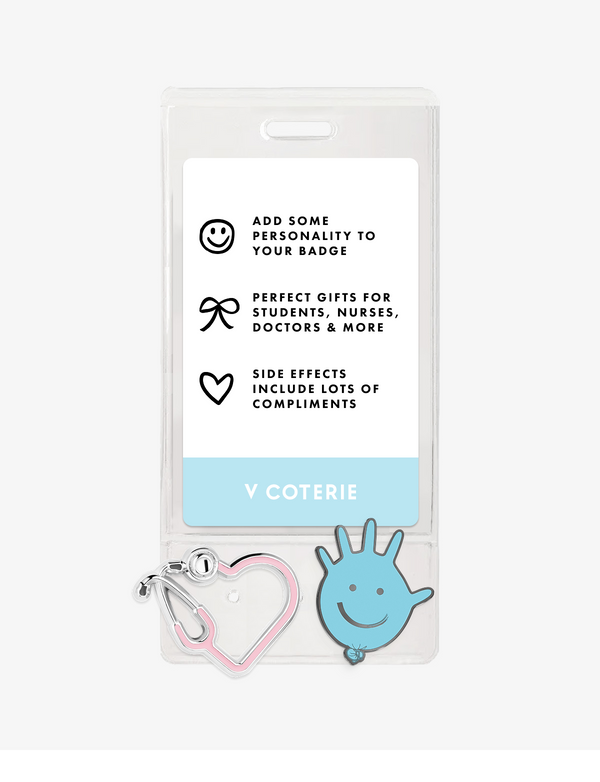 Vertical ID Badge Pin Holder