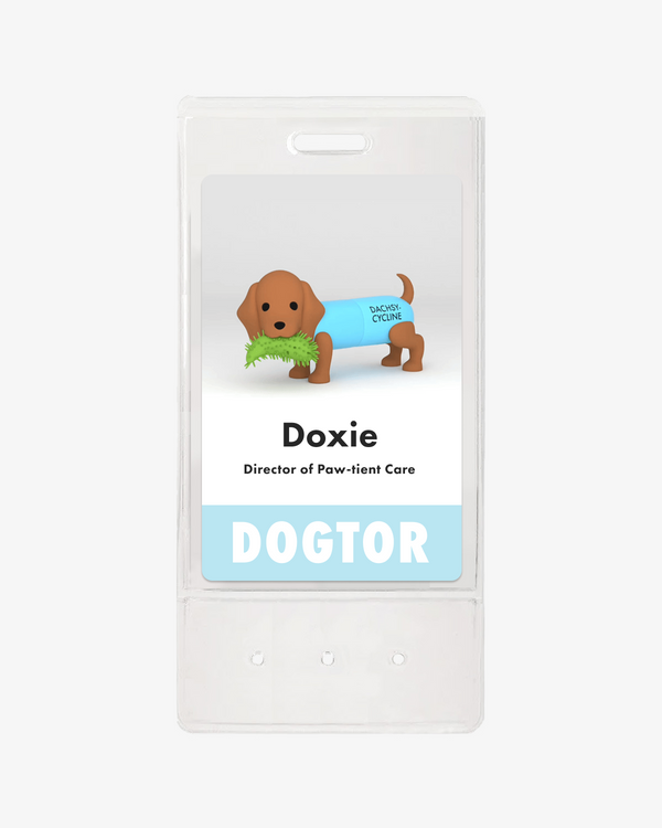 Vertical ID Badge Pin Holder