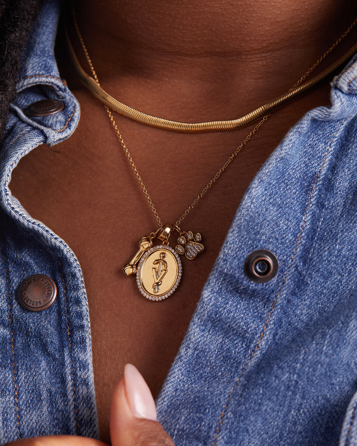 Dog Bone Pendant Charm – V Coterie