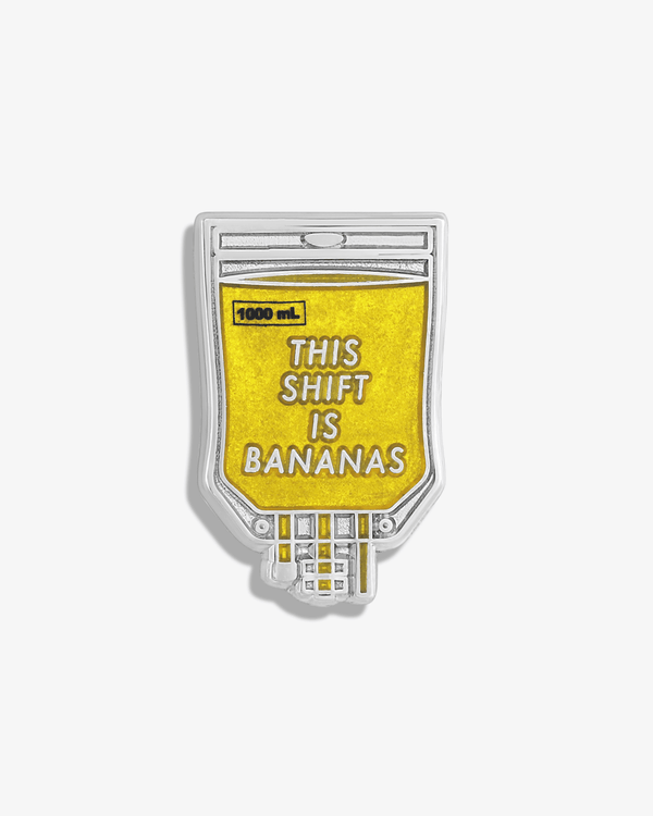 This Shift Is Bananas (Banana Bag) Lapel Pin - V Coterie
