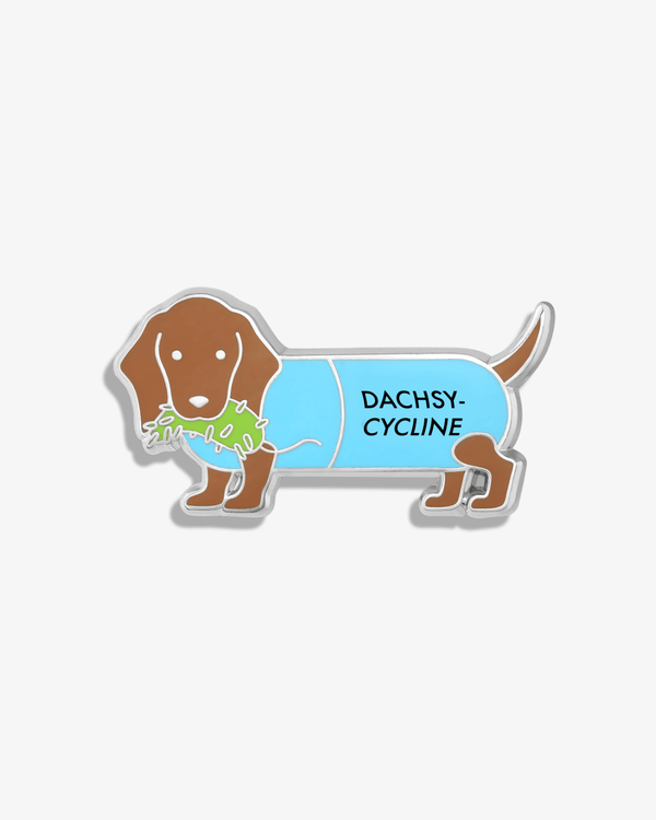 Dachsy-cycline (Doxycycline) Lapel Pin - V Coterie