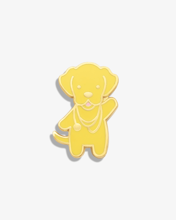 Golden Retriever w/ Stethoscope Lapel Pin - V Coterie