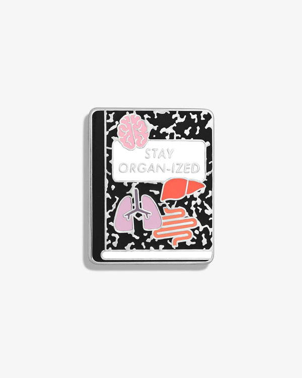 Stay Organ-ized (Composition Notebook) Lapel Pin - V Coterie