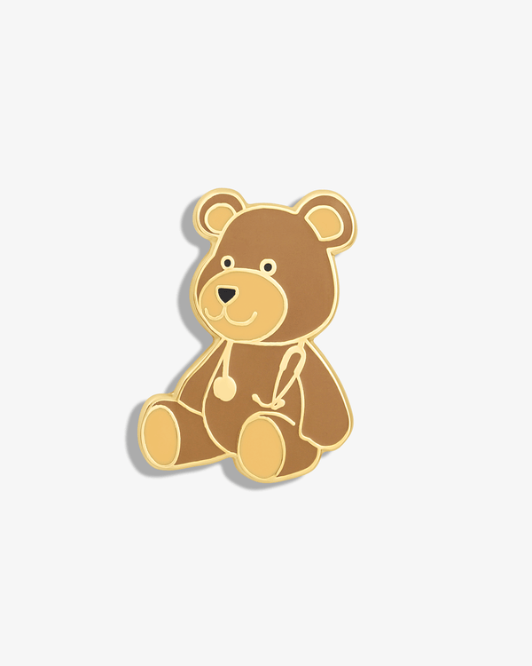 Teddy Bear w/ Stethoscope Lapel Pin - V Coterie